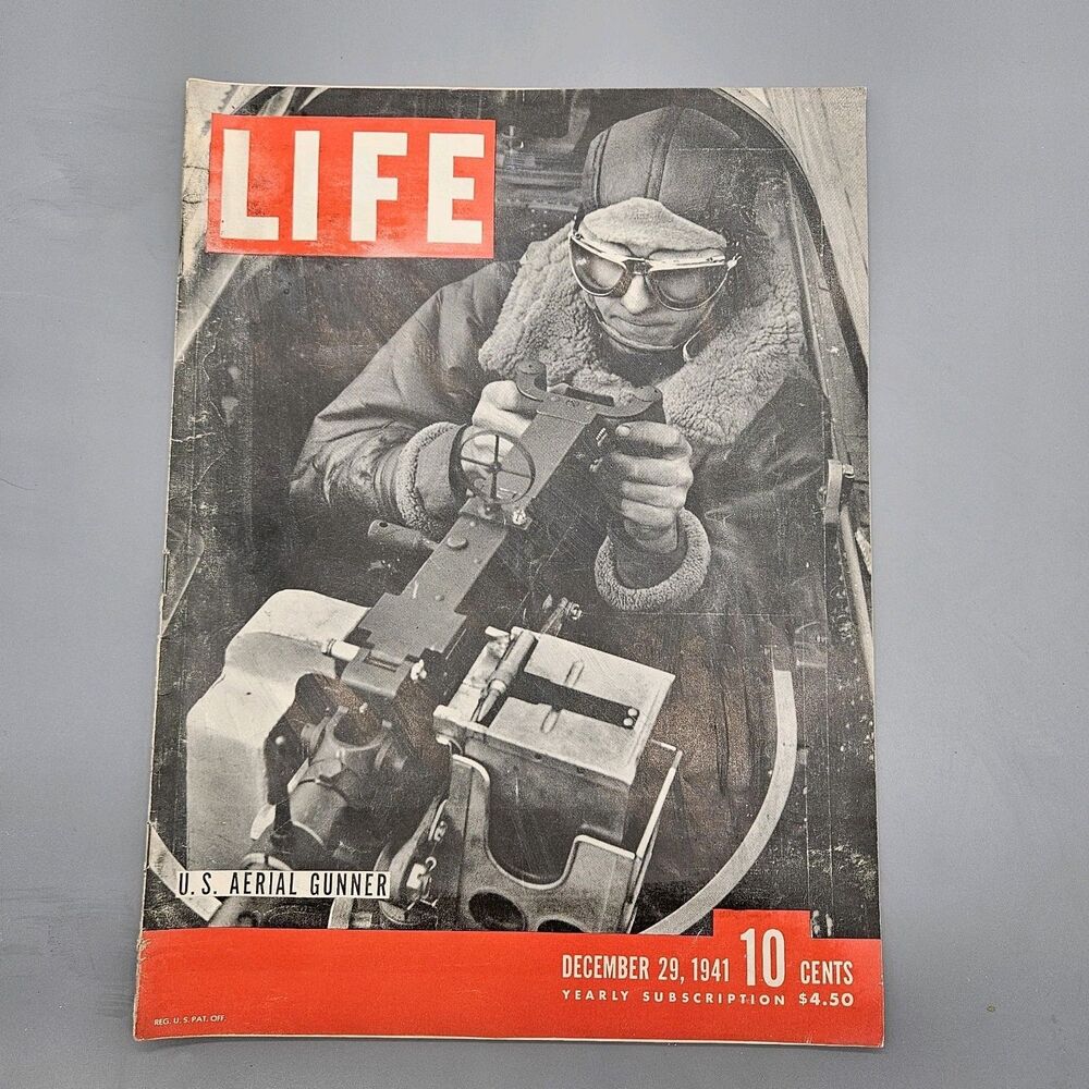 Vintage December 29, 1941 LIFE Magazine - WWII - U.S. AERIAL GUNNER